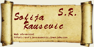 Sofija Raušević vizit kartica